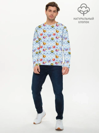 Мужской лонгслив базовый / Праздничные Игрушки