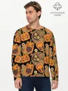 Мужской лонгслив базовый / Patern Halloween 10