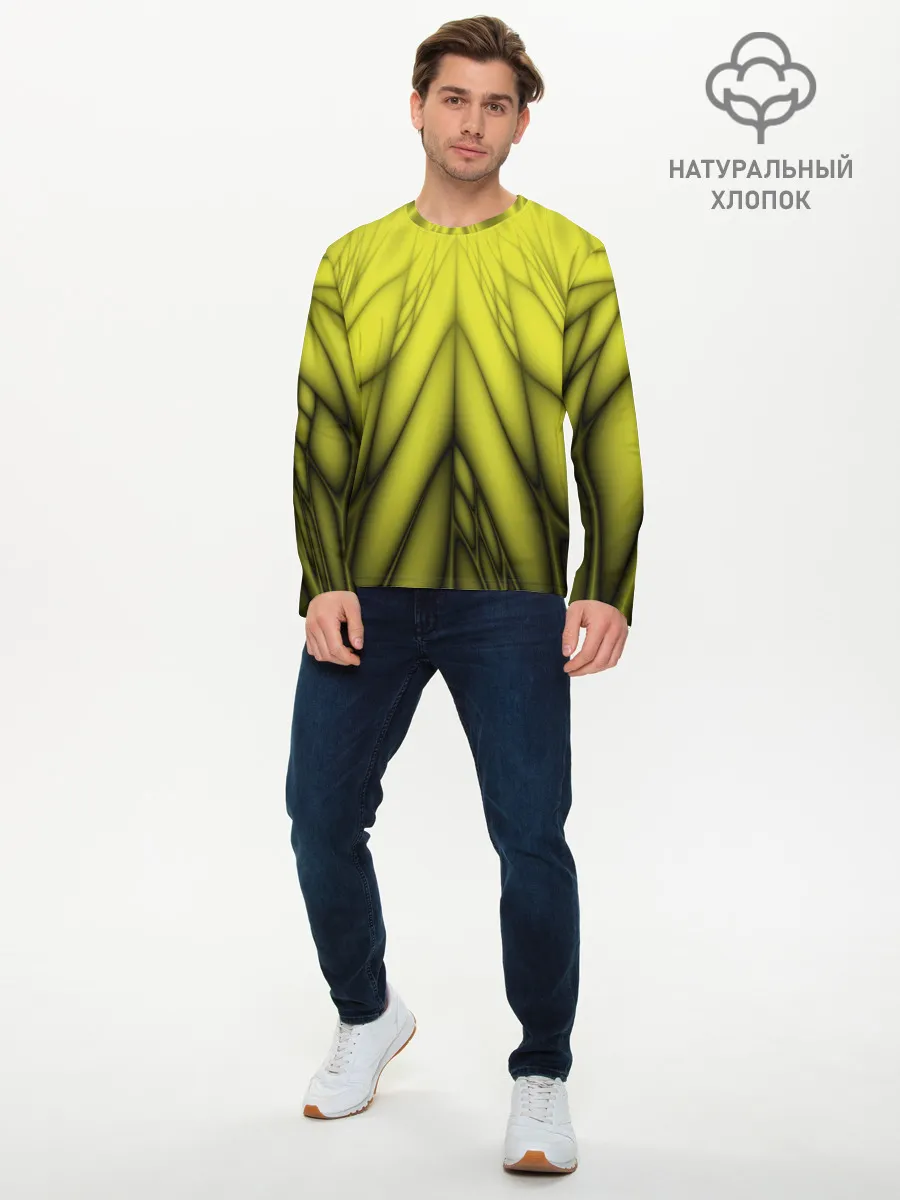 Мужской лонгслив базовый / Абстракция 535