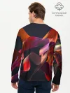 Мужской лонгслив базовый / Абстрактные ленты