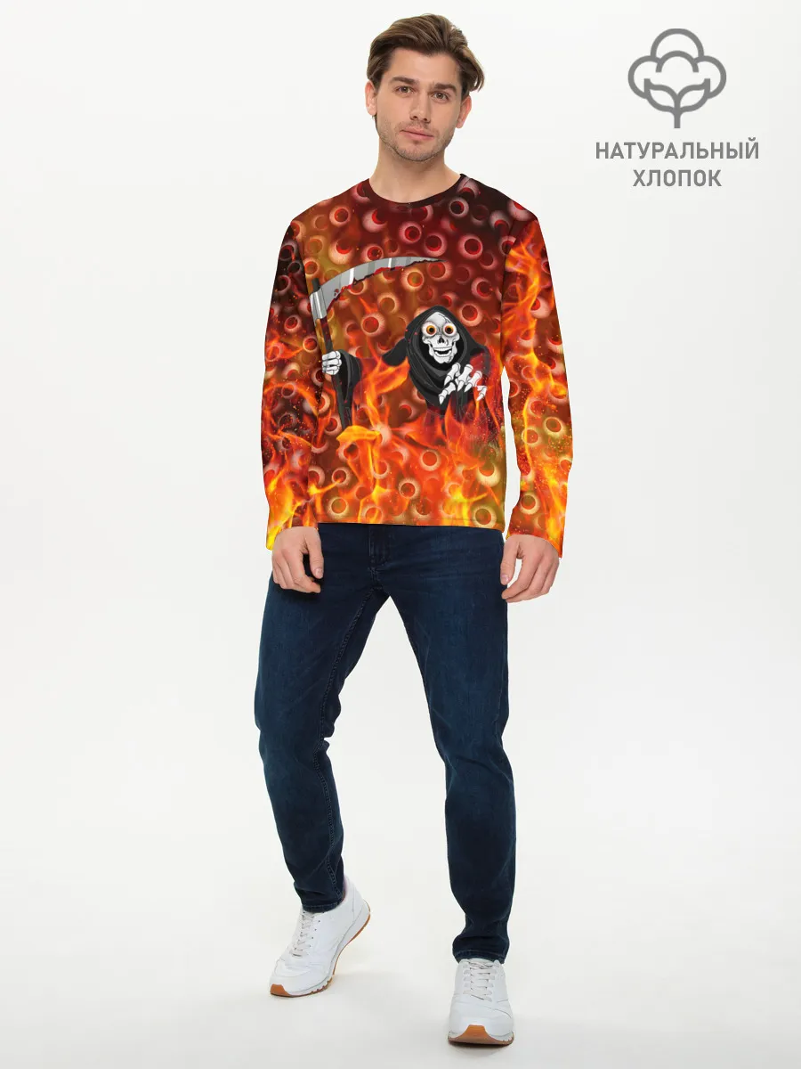 Мужской лонгслив базовый / Смерть всё видит