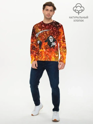 Мужской лонгслив базовый / Смерть всё видит