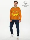 Мужской лонгслив базовый / Костюм тыквы / Halloween