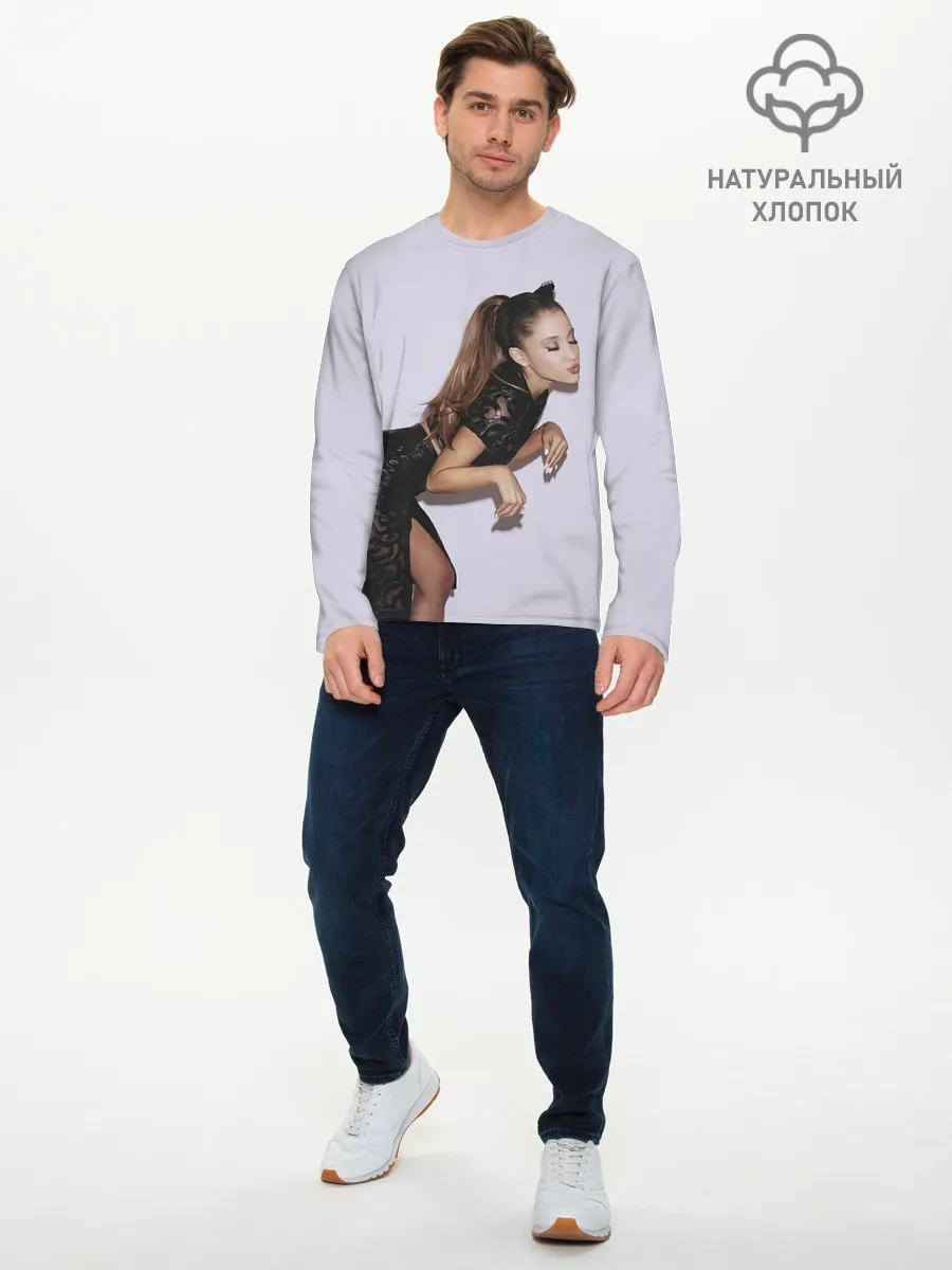 Мужской лонгслив базовый / Киска Ариана