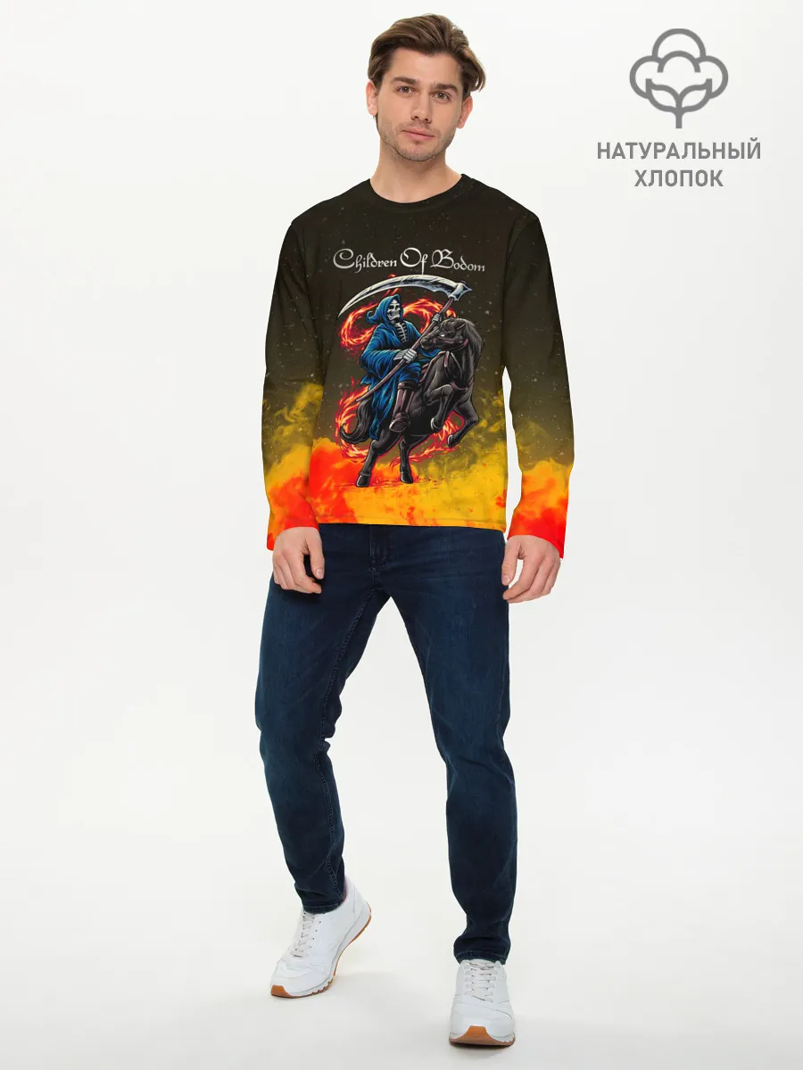 Мужской лонгслив базовый / Children of Bodom | Skeleton on a horse