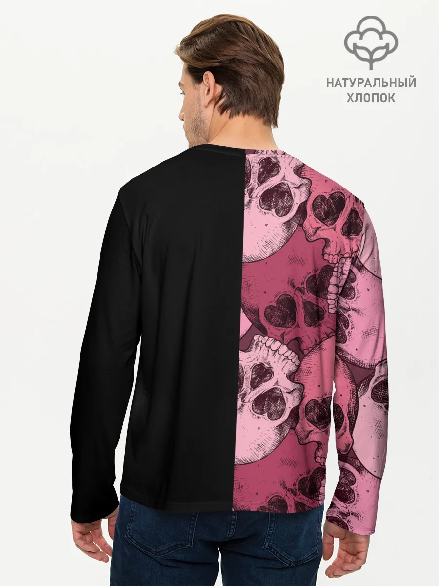 Мужской лонгслив базовый / Dark and Skull