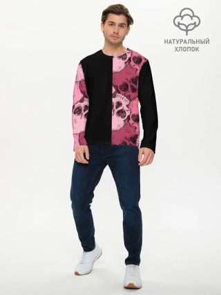 Мужской лонгслив базовый / Dark and Skull