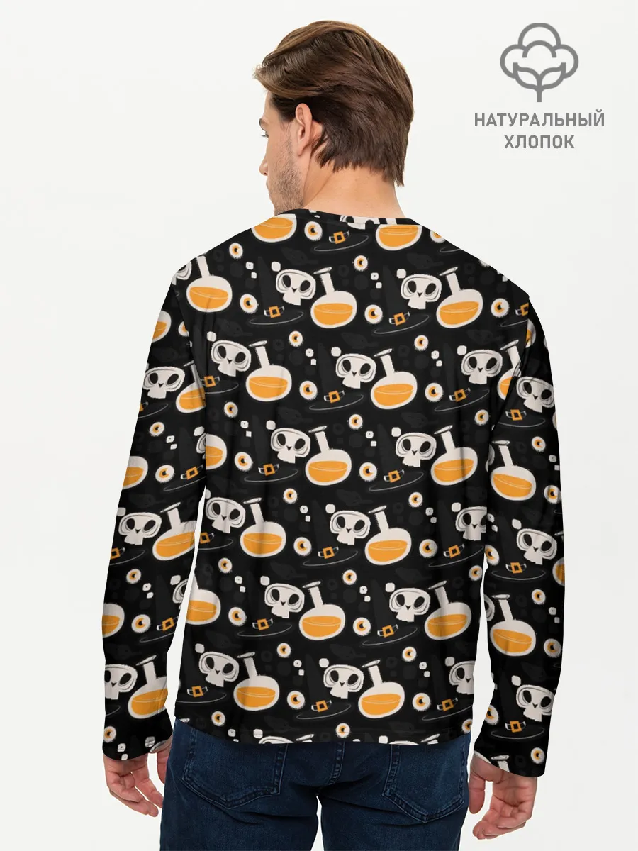 Мужской лонгслив базовый / Patern Halloween 15