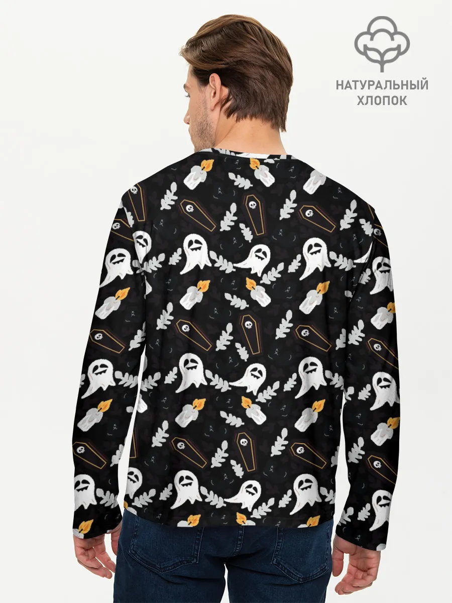 Мужской лонгслив базовый / Patern Halloween 16