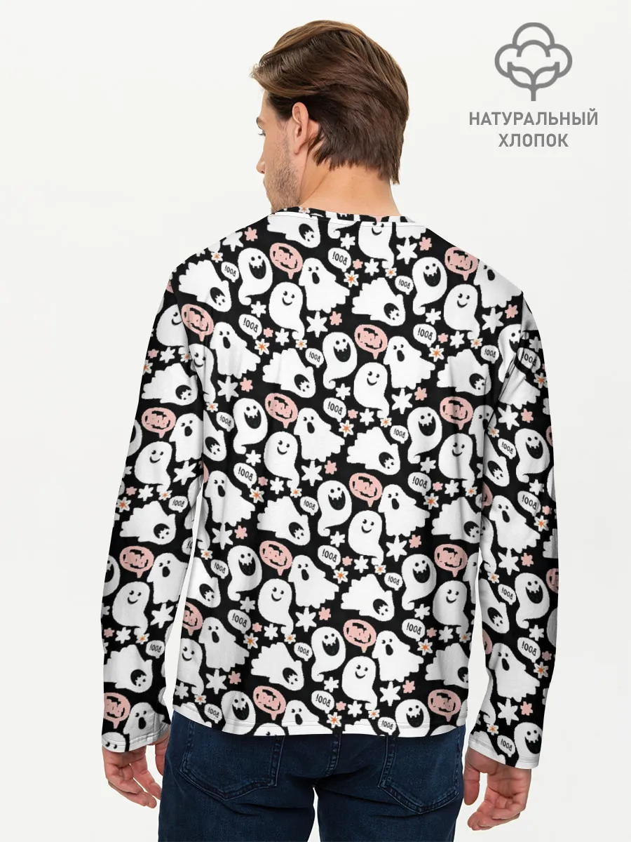 Мужской лонгслив базовый / Patern Halloween 19