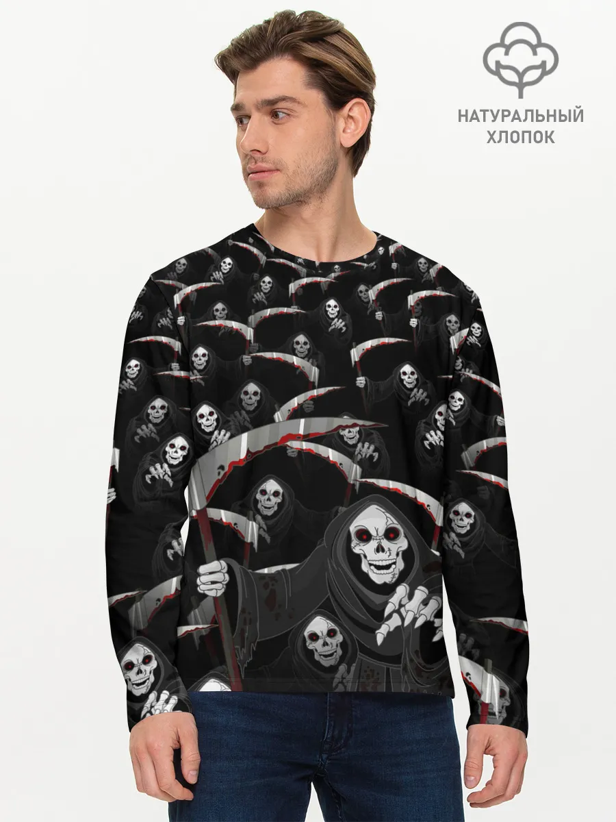 Мужской лонгслив базовый / Жнецы идут