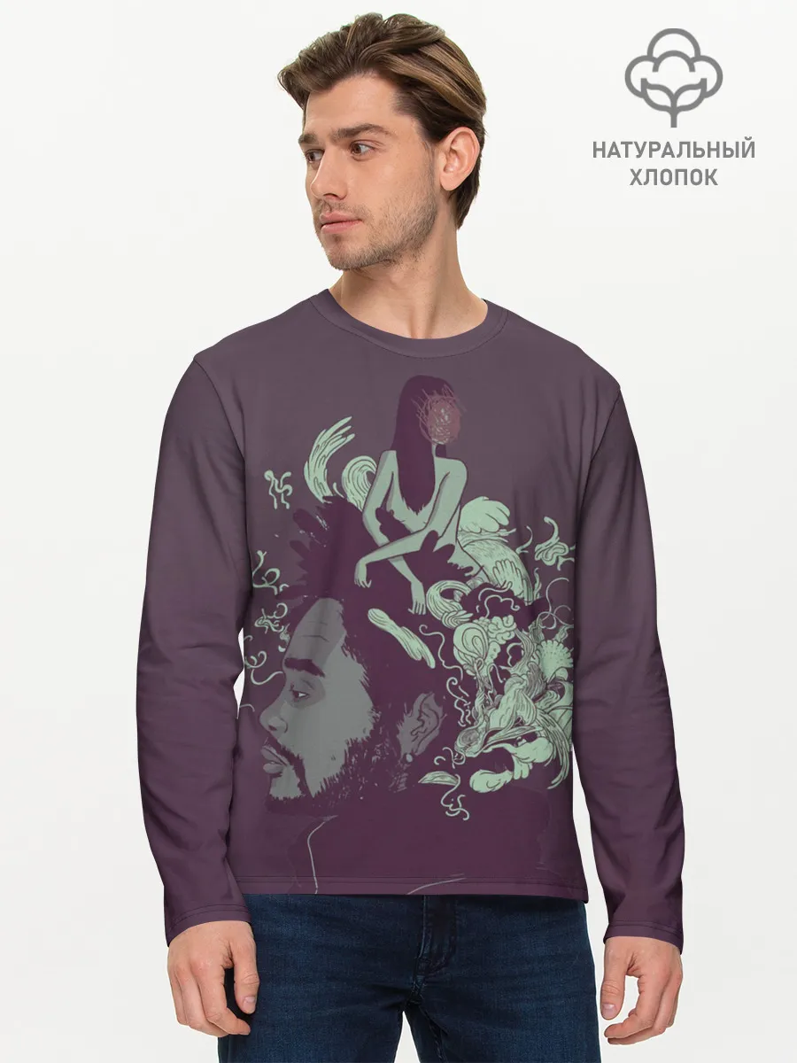 Мужской лонгслив базовый / Психоделический Эйбл