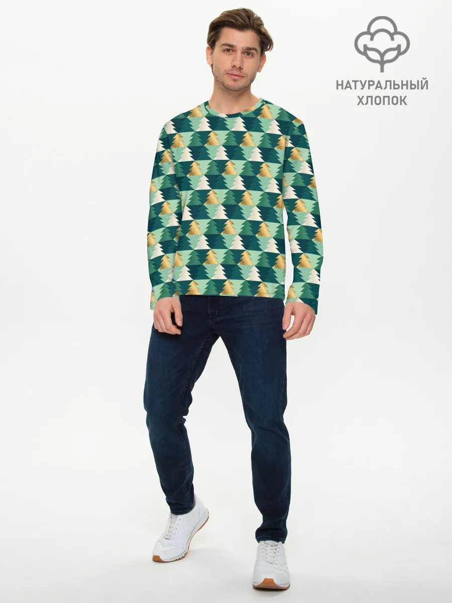 Мужской лонгслив базовый / Ёлочный Дизайн