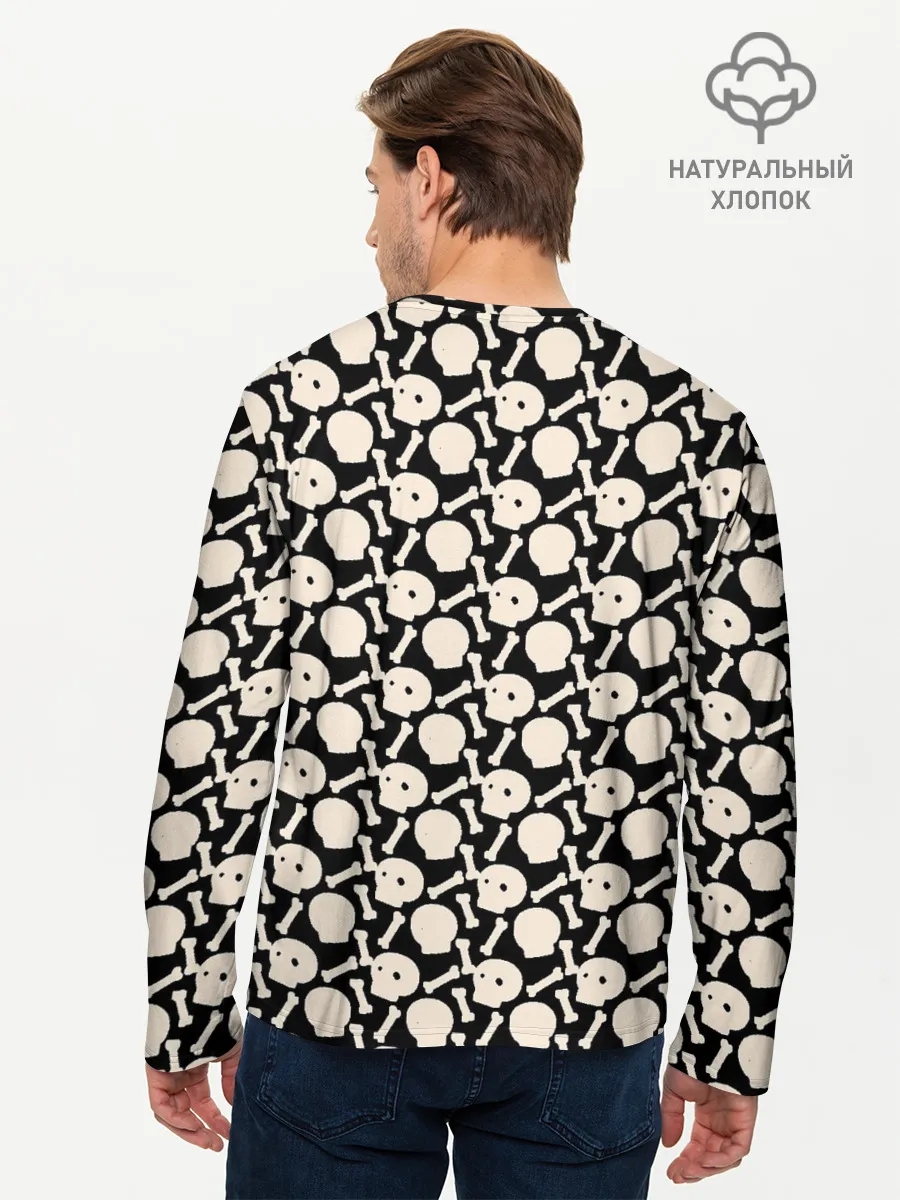 Мужской лонгслив базовый / Patern Halloween 25