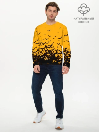 Мужской лонгслив базовый / ХЕЛЛОУИНСКИЕ ЛЕТУЧИЕ МЫШИ