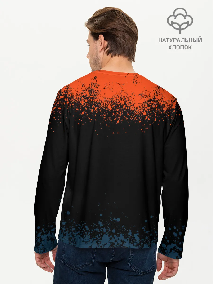 Мужской лонгслив базовый / ПУГАЛО ИЗ ТЫКВЫ | HALLOWEEN