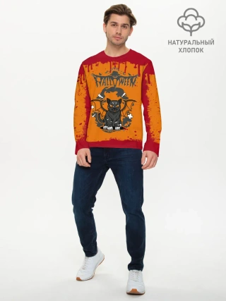 Мужской лонгслив базовый / ЛЕТУЧАЯ КОТОМЫШЬ | ХЭЛЛОУИН