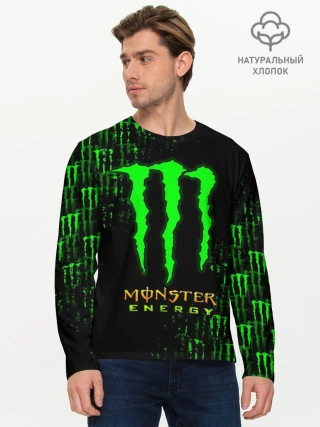 Мужской лонгслив базовый / MONSTER ENERGY NEON | МОНСТЕР НЕОН