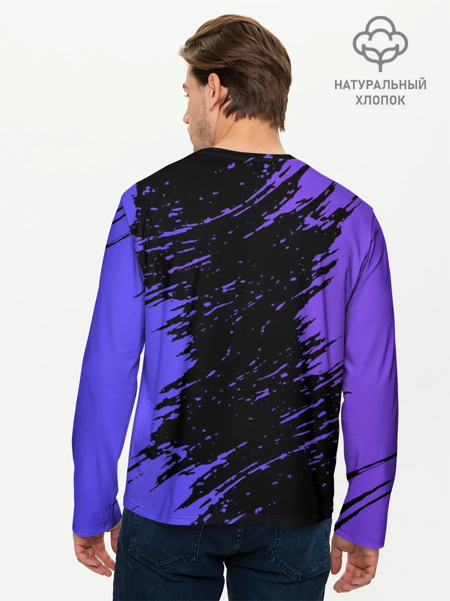 Мужской лонгслив базовый / Геометри Даш | Geometry Dash