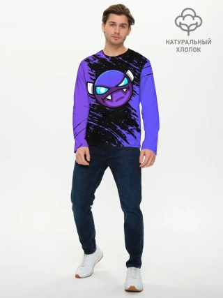 Мужской лонгслив базовый / Геометри Даш | Geometry Dash