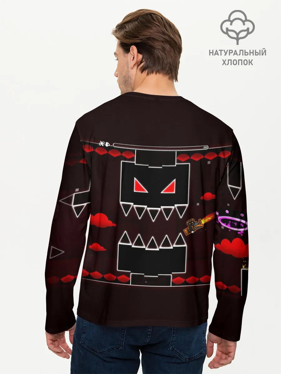 Мужской лонгслив базовый / Geometry Dash game