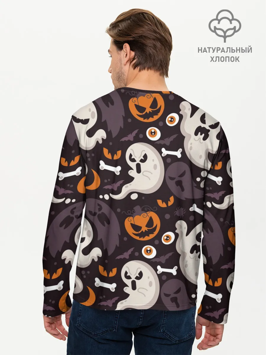 Мужской лонгслив базовый / Мрачный праздник