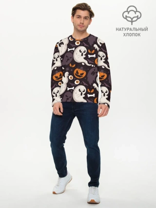 Мужской лонгслив базовый / Мрачный праздник