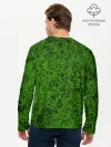 Мужской лонгслив базовый / зелёный паттерн