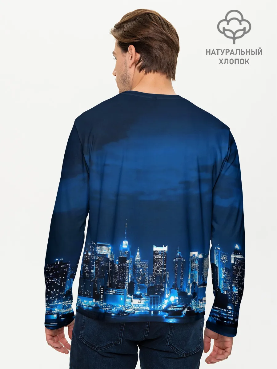 Мужской лонгслив базовый / Группа Hollywood Undead ночной город