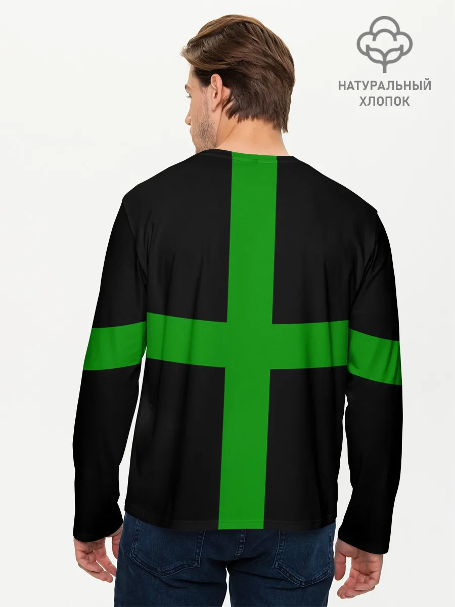Мужской лонгслив базовый / Hollywood Undead заеленный крест