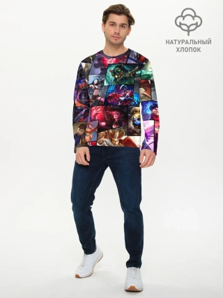 Мужской лонгслив базовый / Лига Легенд, чемпионы