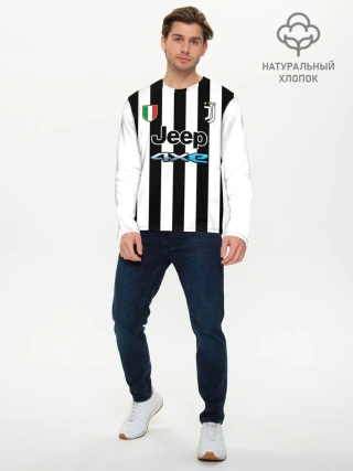 Мужской лонгслив базовый / Форма Ювентуса домашняя 2021/2022