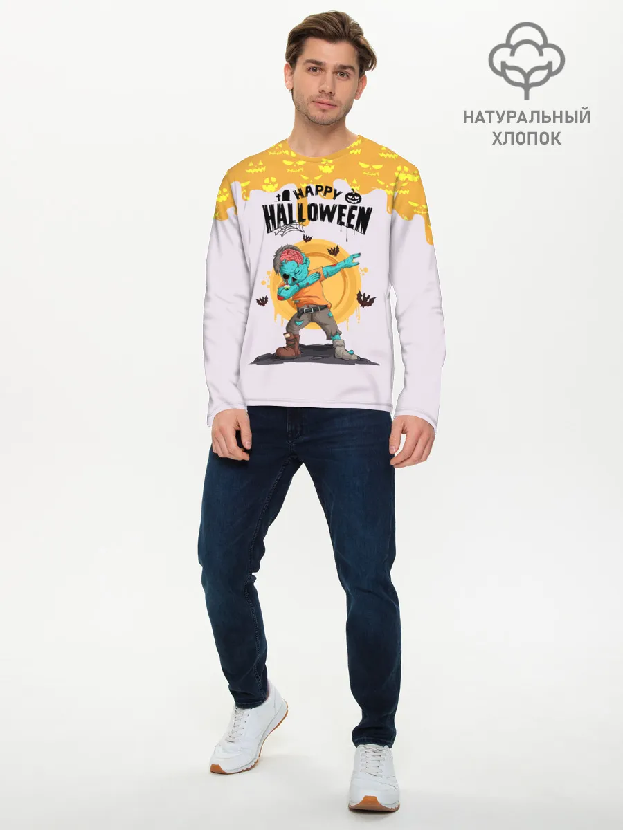 Мужской лонгслив базовый / Dab Zombie Halloween