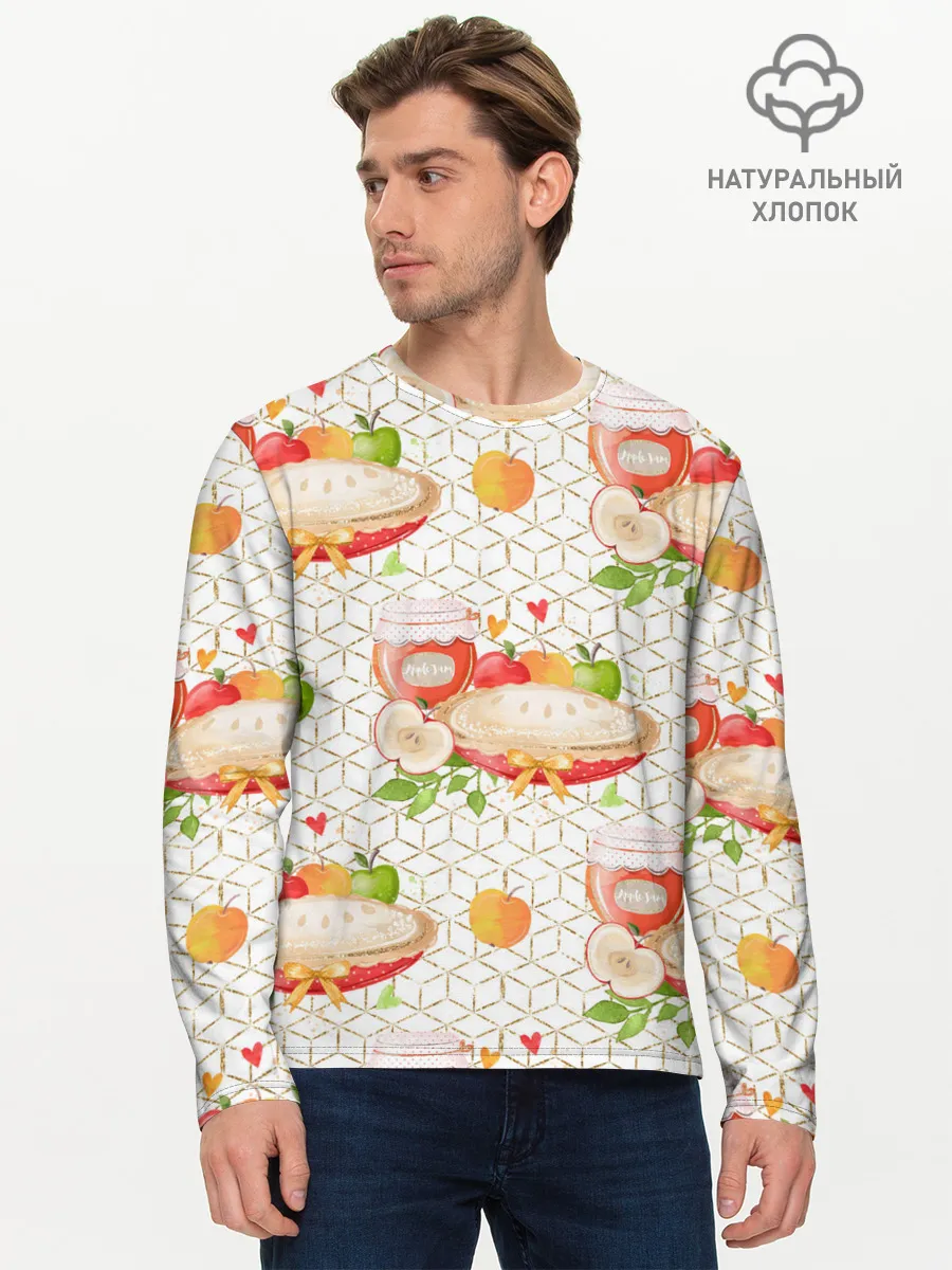 Мужской лонгслив базовый / Яблочный пирог