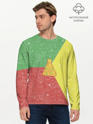 Мужской лонгслив базовый / Колба на фоне АПВ 3.1.8