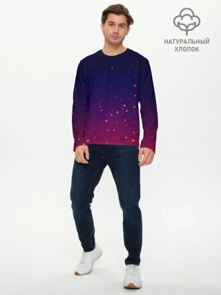 Мужской лонгслив базовый / Gradient background