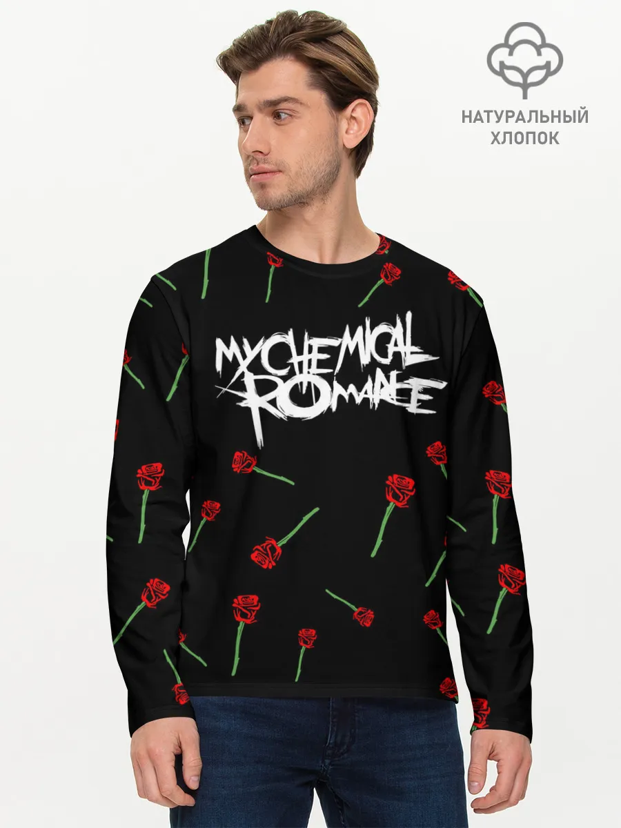 Мужской лонгслив базовый / MY CHEMICAL ROMANCE РОЗЫ | MCR ROSES