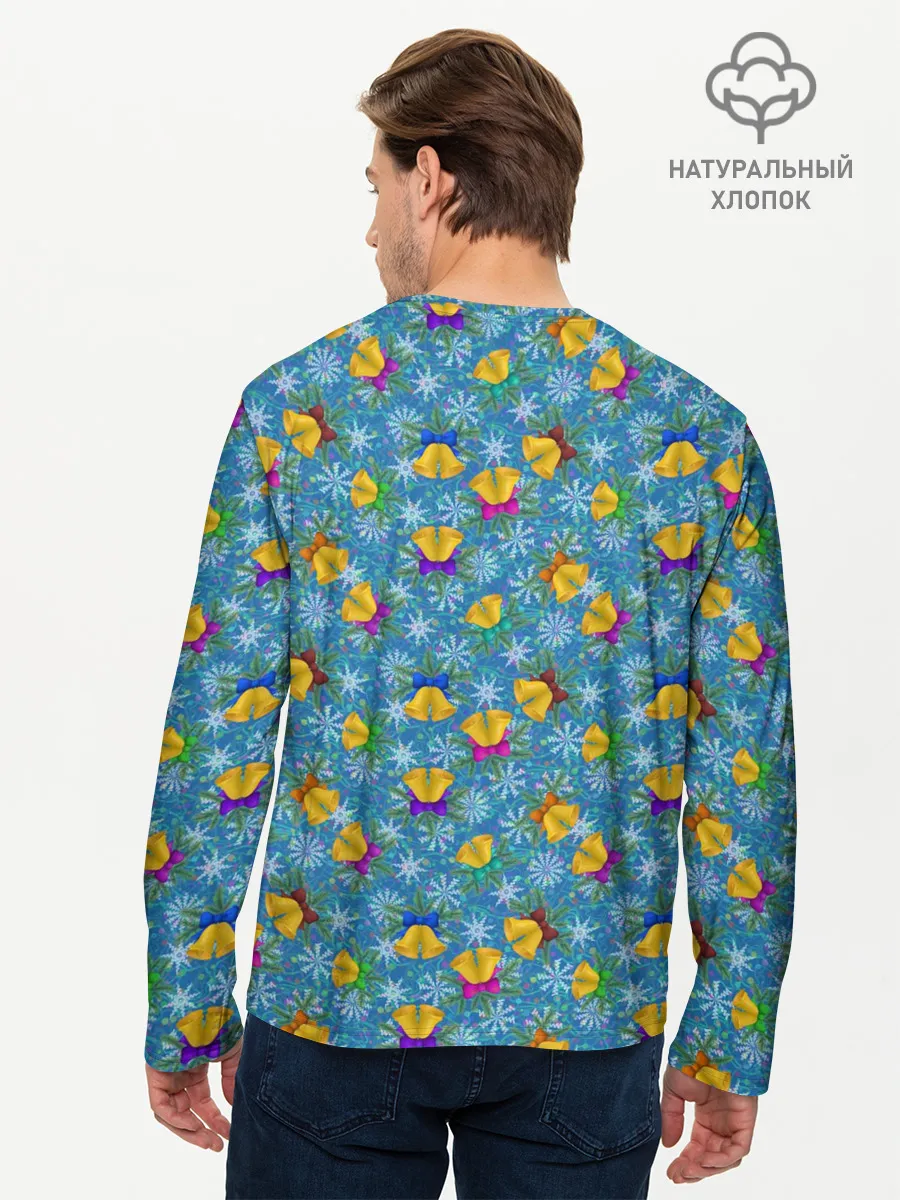 Мужской лонгслив базовый / Праздничные Колокольчики