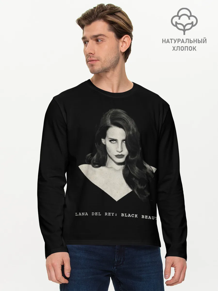 Мужской лонгслив базовый / Black beauty