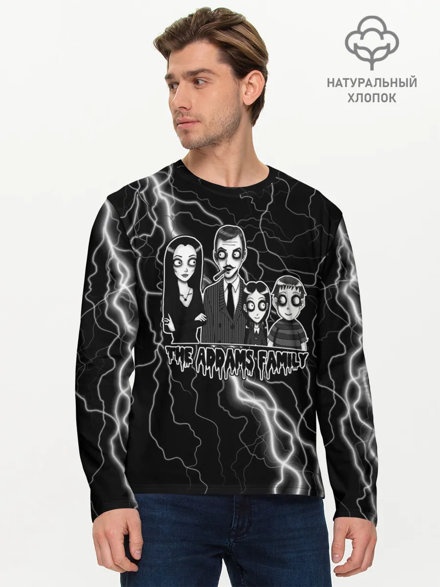 Мужской лонгслив базовый / Addams family | Семейка Аддамс