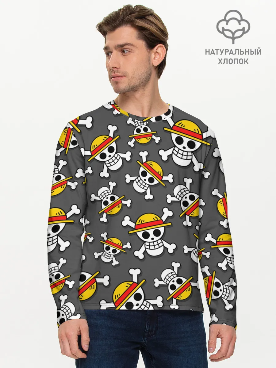 Мужской лонгслив базовый / Ван-Пис, Мугивара