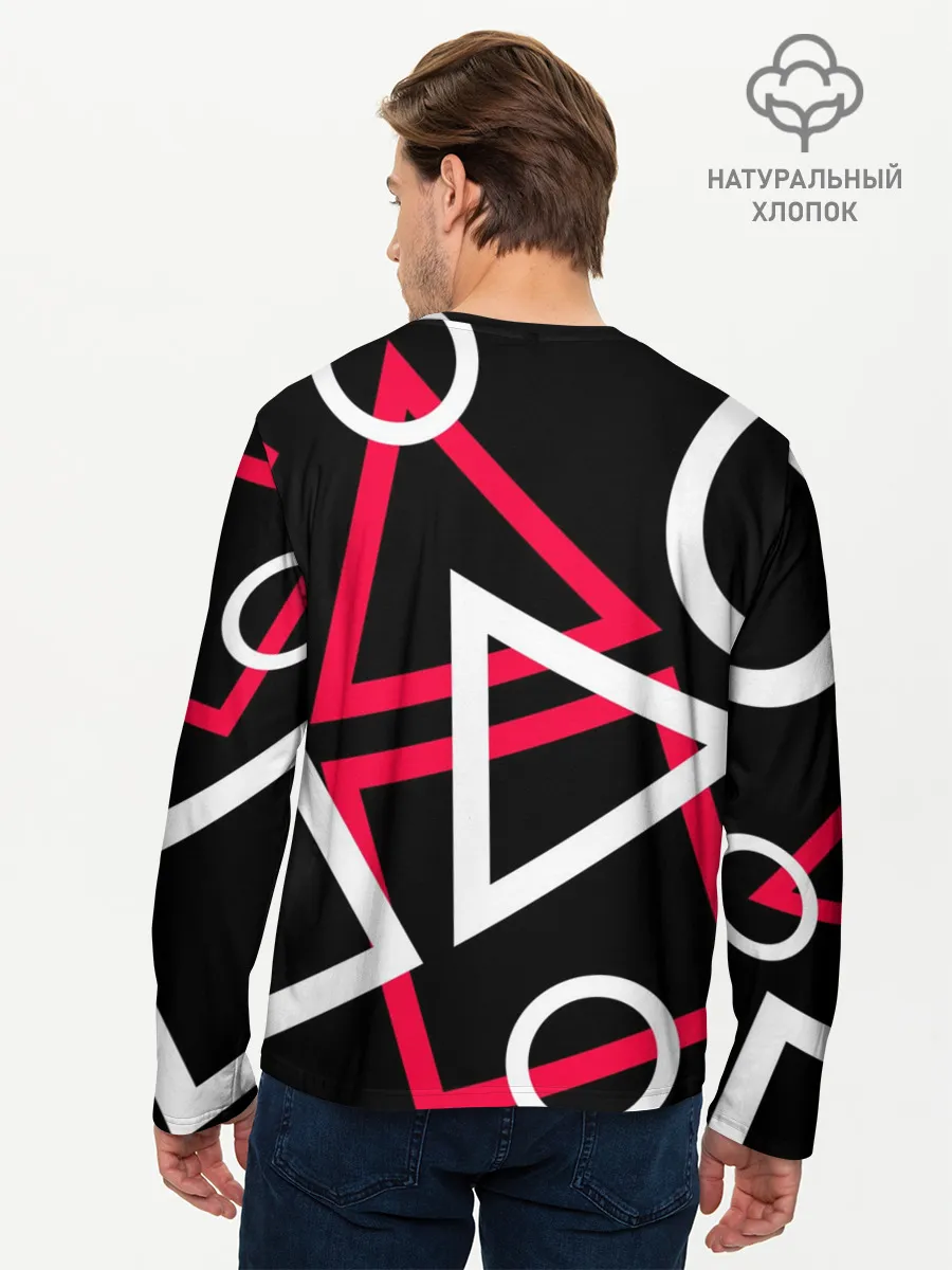 Мужской лонгслив базовый / Игра в кальмара -маска ведущего