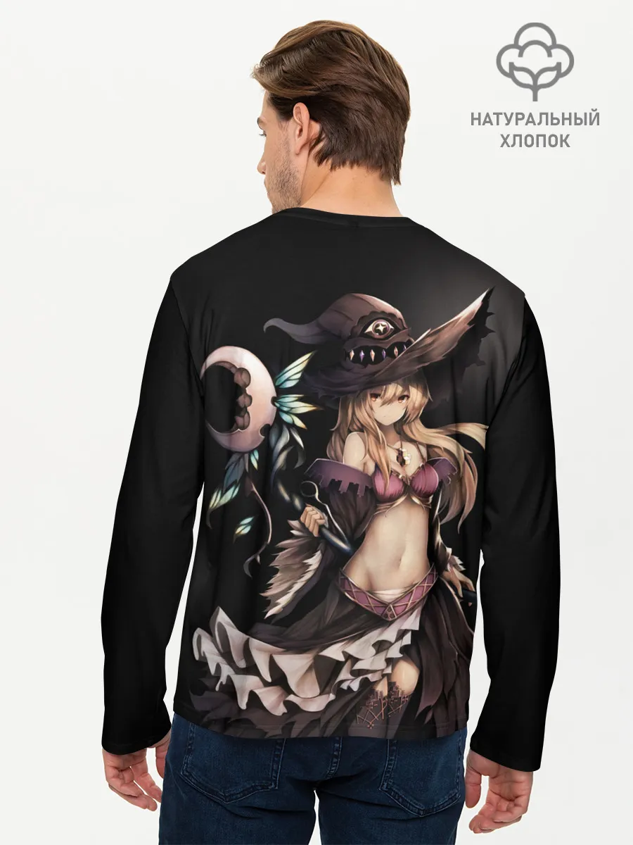 Мужской лонгслив базовый / Секси ведьма блондинка