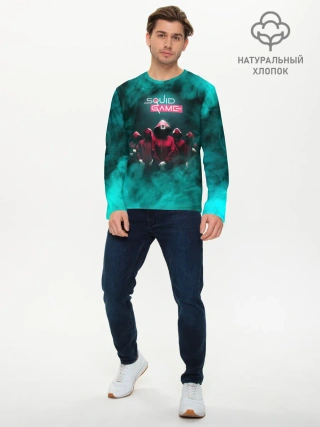 Мужской лонгслив базовый / СТРАЖА В МАСКАХ | ИГРА В КАЛЬМАРА