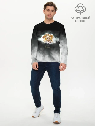 Мужской лонгслив базовый / Логотип группы Queen