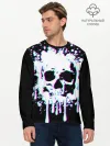 Мужской лонгслив базовый / Мерцающий череп