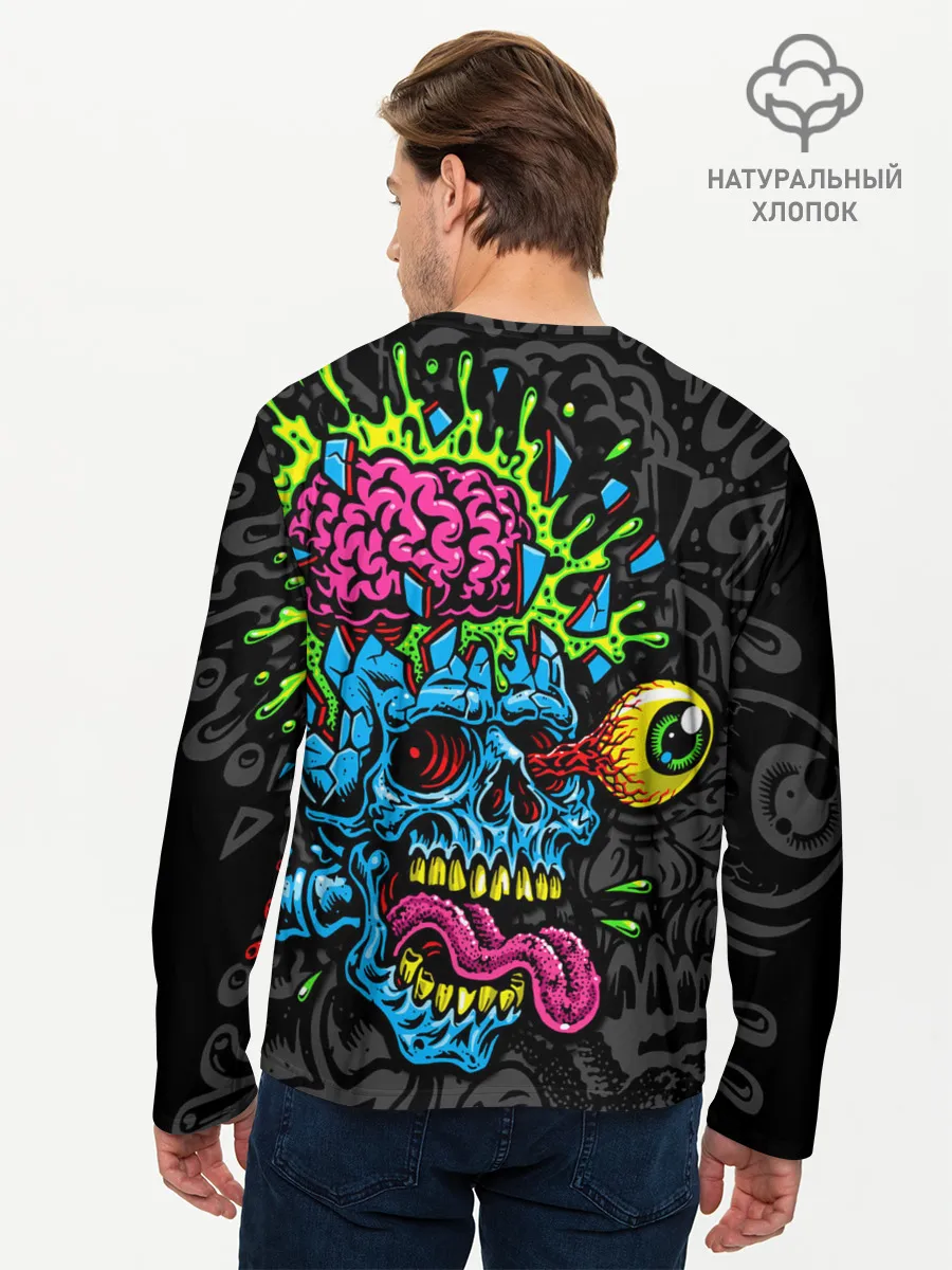 Мужской лонгслив базовый / Взрыв мозгов