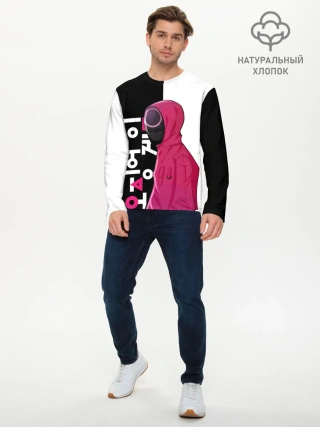 Мужской лонгслив базовый / Игра в кальмара / Squid Game.