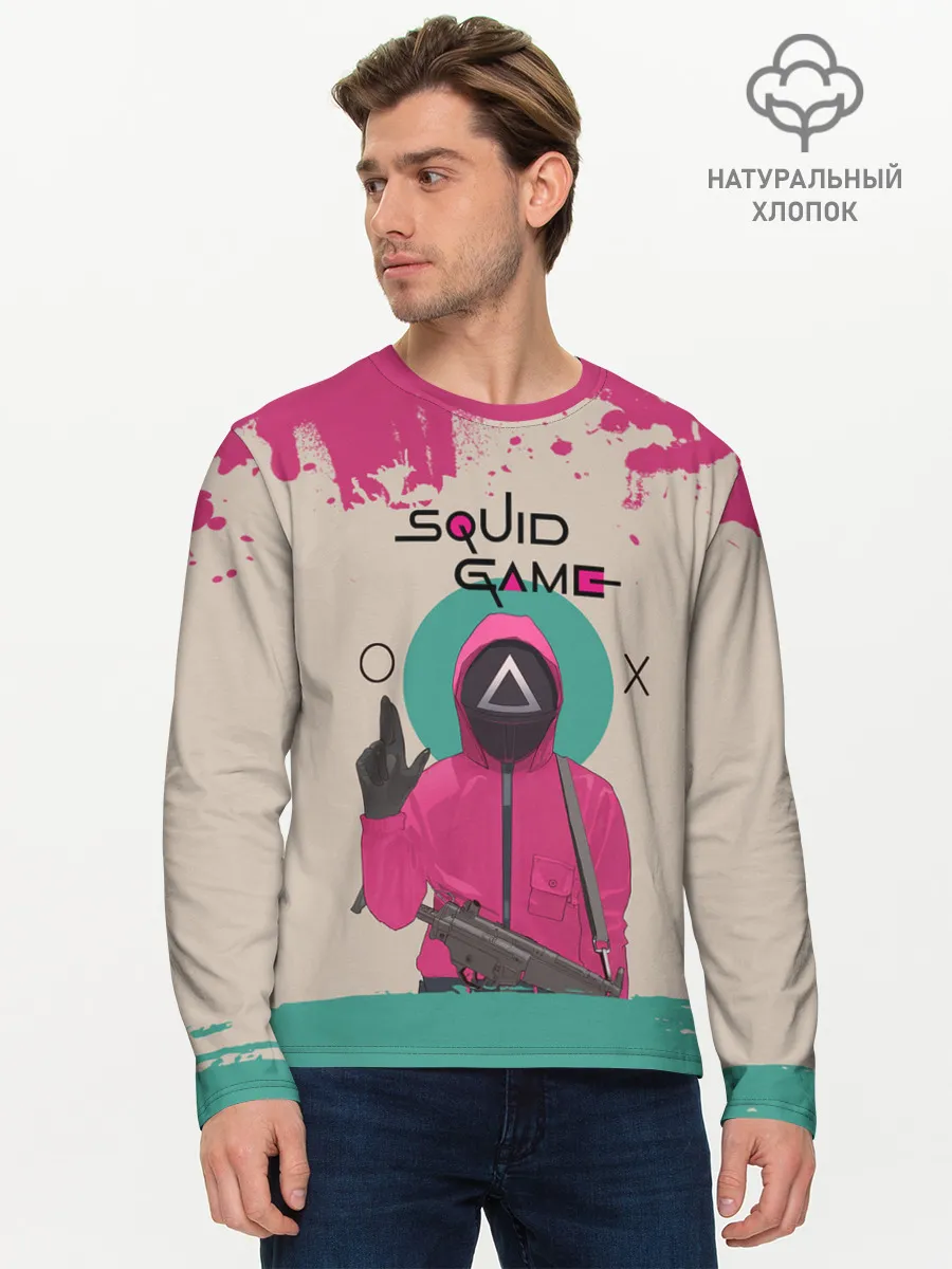 Мужской лонгслив базовый / ТРЕУГОЛЬНИК НА КАРАУЛЕ