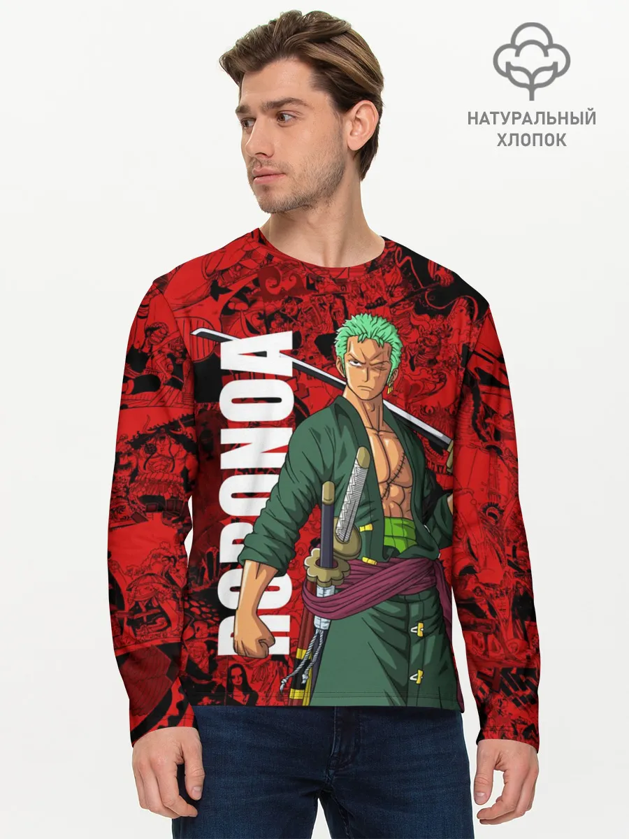 Мужской лонгслив базовый / Ророноа Зоро, One Piece